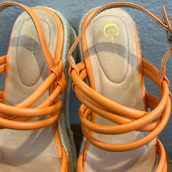 Torrid comfort, 1946 orange wedge sandals size 8 - Picture 9 of 11